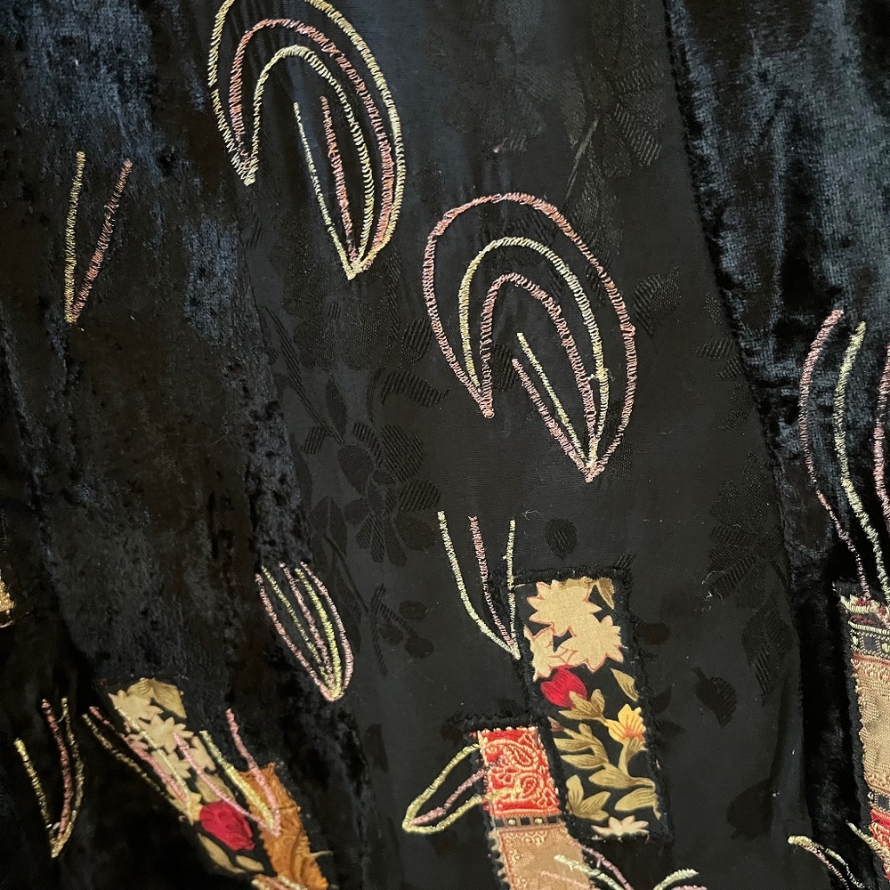 Coldwater Creek Black Velvet  maxi skirt